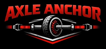 Axle Anchors logo for motorcycle transport and tie-down hardware sponsor on the Speed Wobble partners page.